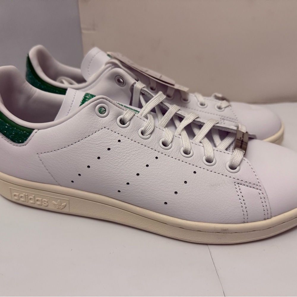 Adidas Stan Smith x Swarovski White and Green Shoes Size 8.5 US